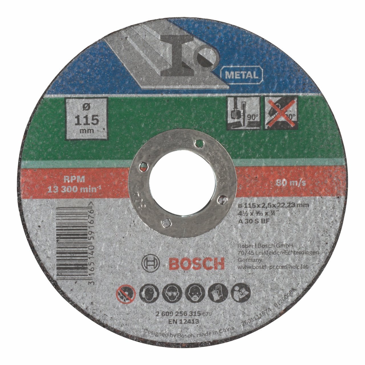 Bosch Home And Garden 2609256315 Straight Cutting Disc, Metal