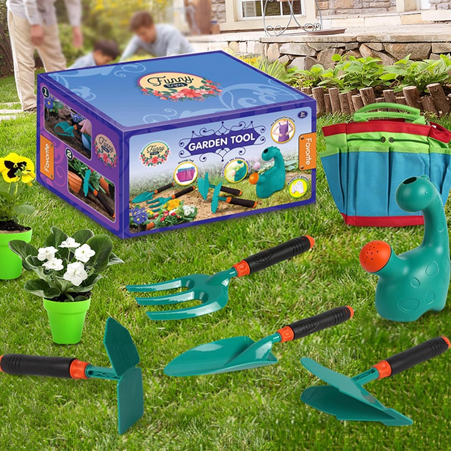 Educational Ergonomic Toys Kit, Gardening Tools For Kids, Garden Hand Tools For | Irrigation Kit For Soil Digging, Transplanting Pots And Gardeners
