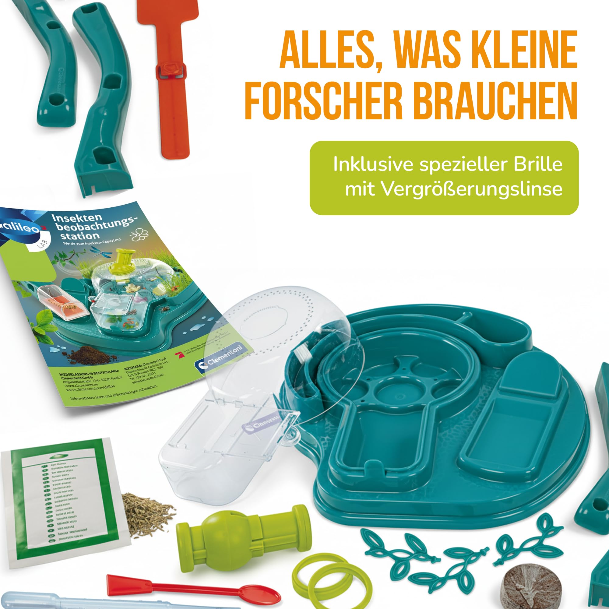 Galileo Lab Insekten Beobachtungs-Station - Forschungsstation für Insekten, Raupen & Schmetterlinge, mit Zubehör - Für Kinder ab 7 Jahren - 59460 von Clementoni