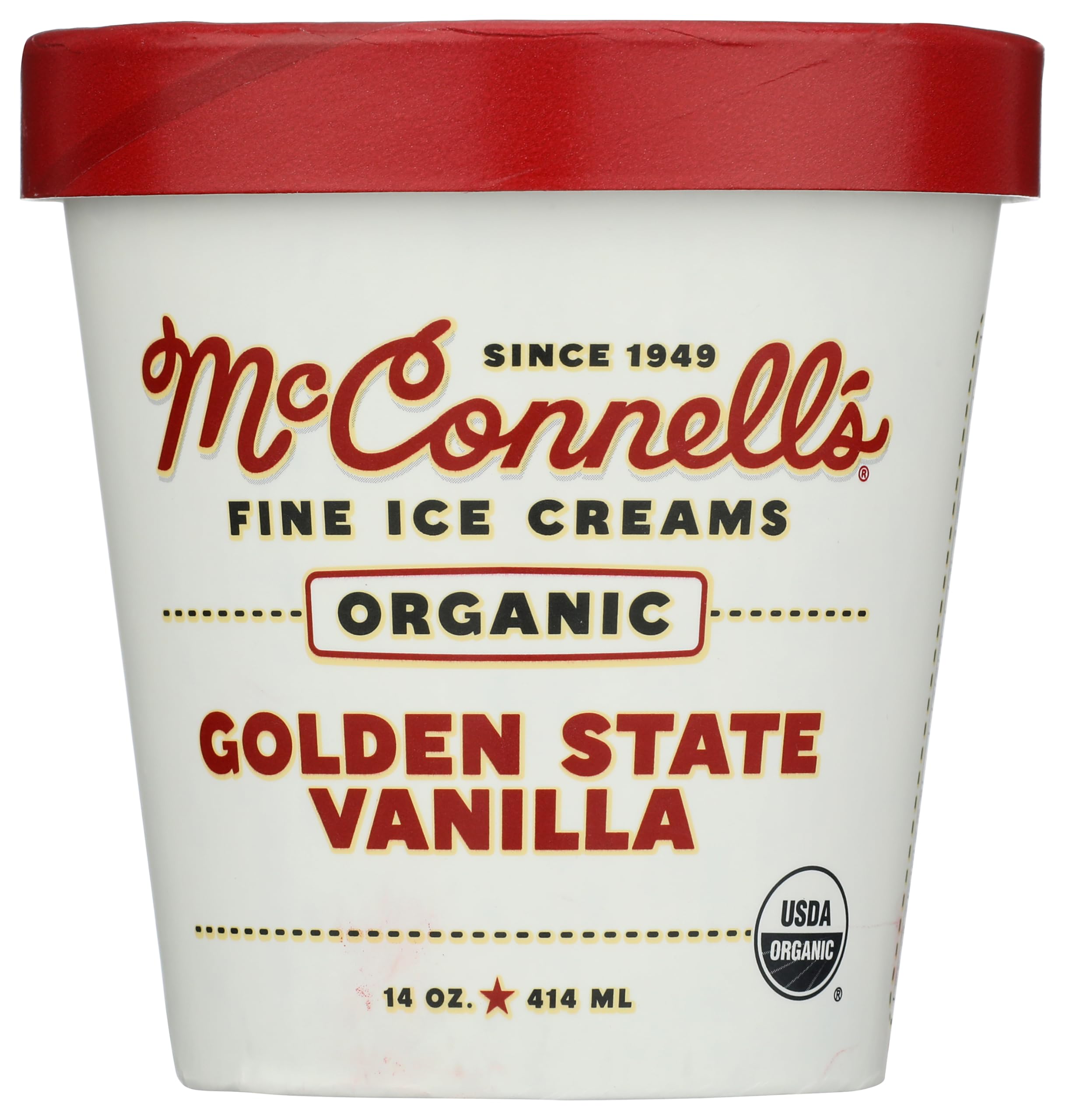 MCCONNELLS Organic Golden State Vanilla Ice Cream, 14 OZ