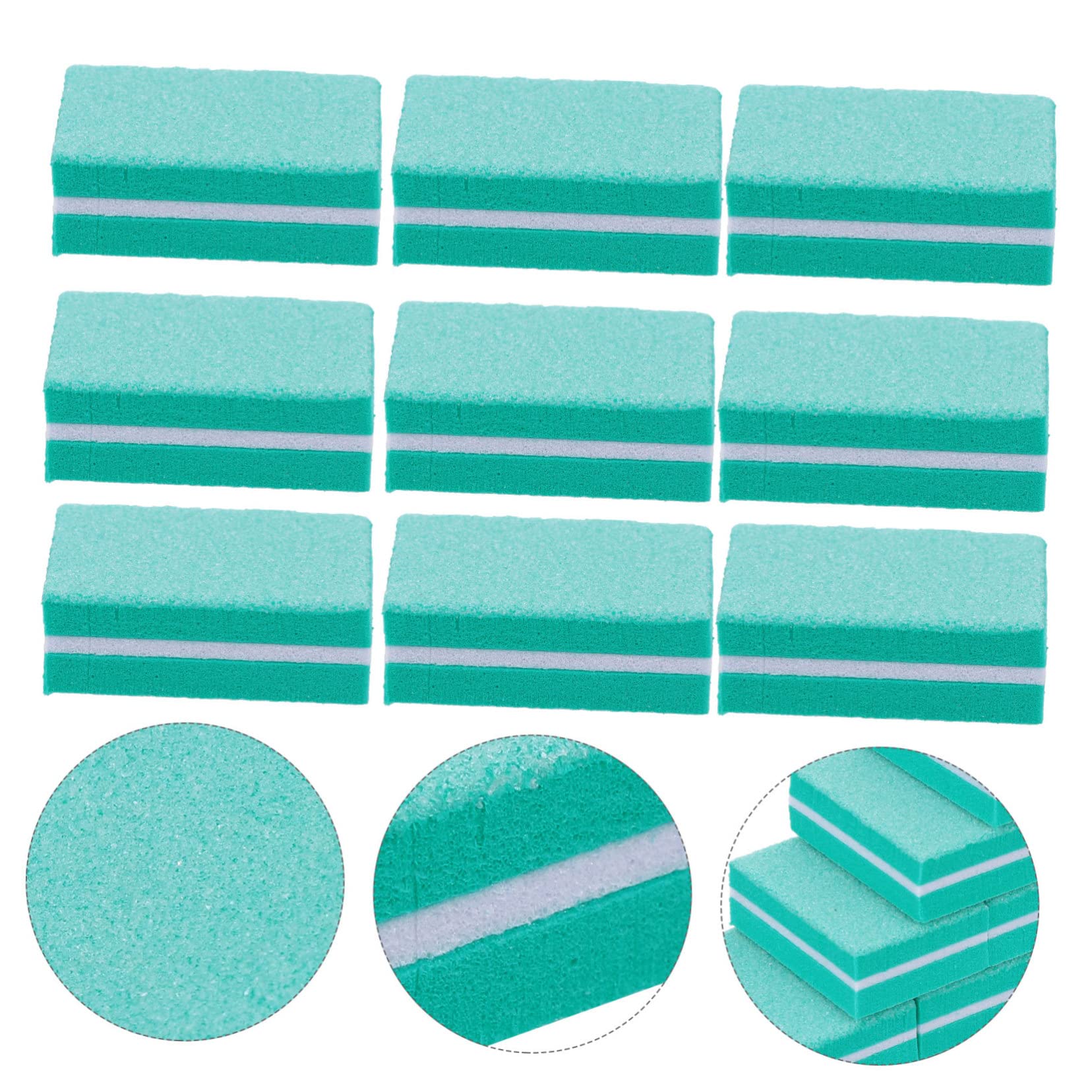Healeved 150pezzi Spugna Per Unghie Finitura e Lucidatura Manicure Blocco Leggero Lavabile e Riutilizzabile Per Unghie Naturali e Artistiche Compacto
