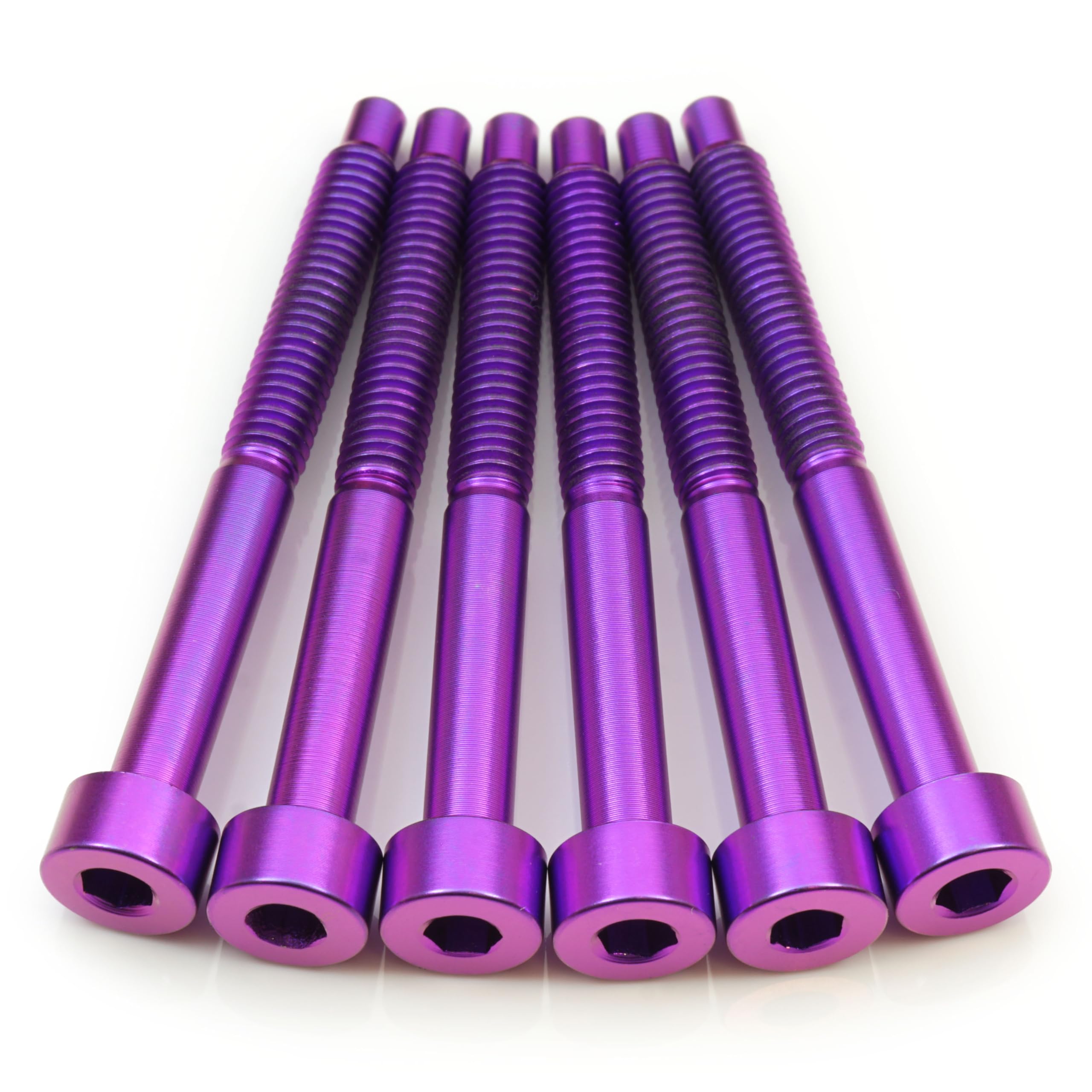 Monster Bolts - Titanium String Lock Screws, Fits OFR Floyd Rose and Ibanez Edge Style Tremolo, Purple Anodized, 6- String Set