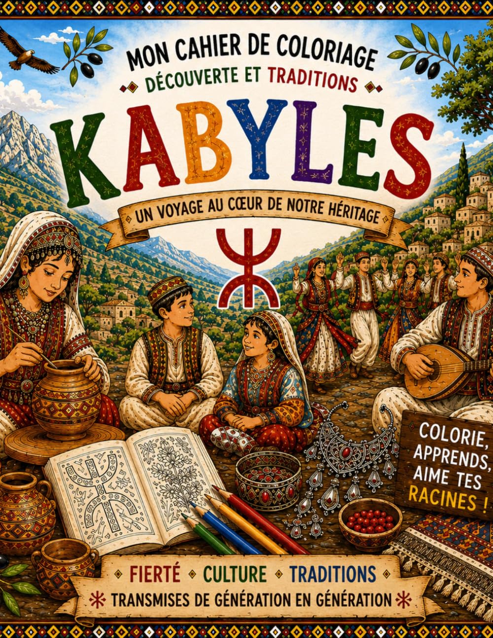 La Valise de mes Ancêtres : La Kabylie: Livre de coloriage éducatif pour découvrir les traditions, les symboles et la culture kabyle