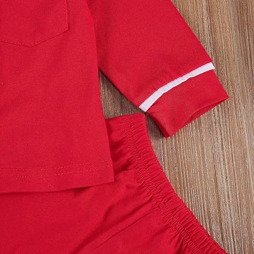 Miniatura 4 de Conjunto de pijama de manga larga con botones para niña pequeña ropa de dormir