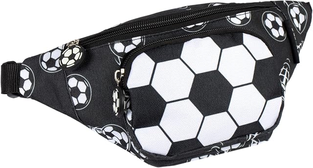Fringoo - Boys Bum Bag | Suitable for Boys or Teenagers | Waist Bag with Adjustable Belt Strap | Convenient & Comfortable - Football