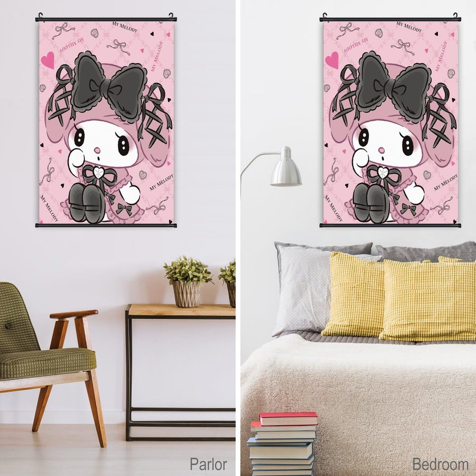 キキララ＆マイメロディ ポスター　額縁　絵画　壁掛け　レア Amazon.co.jp: マイメロディ ポスター 絵画 インテリア 壁紙用 壁紙