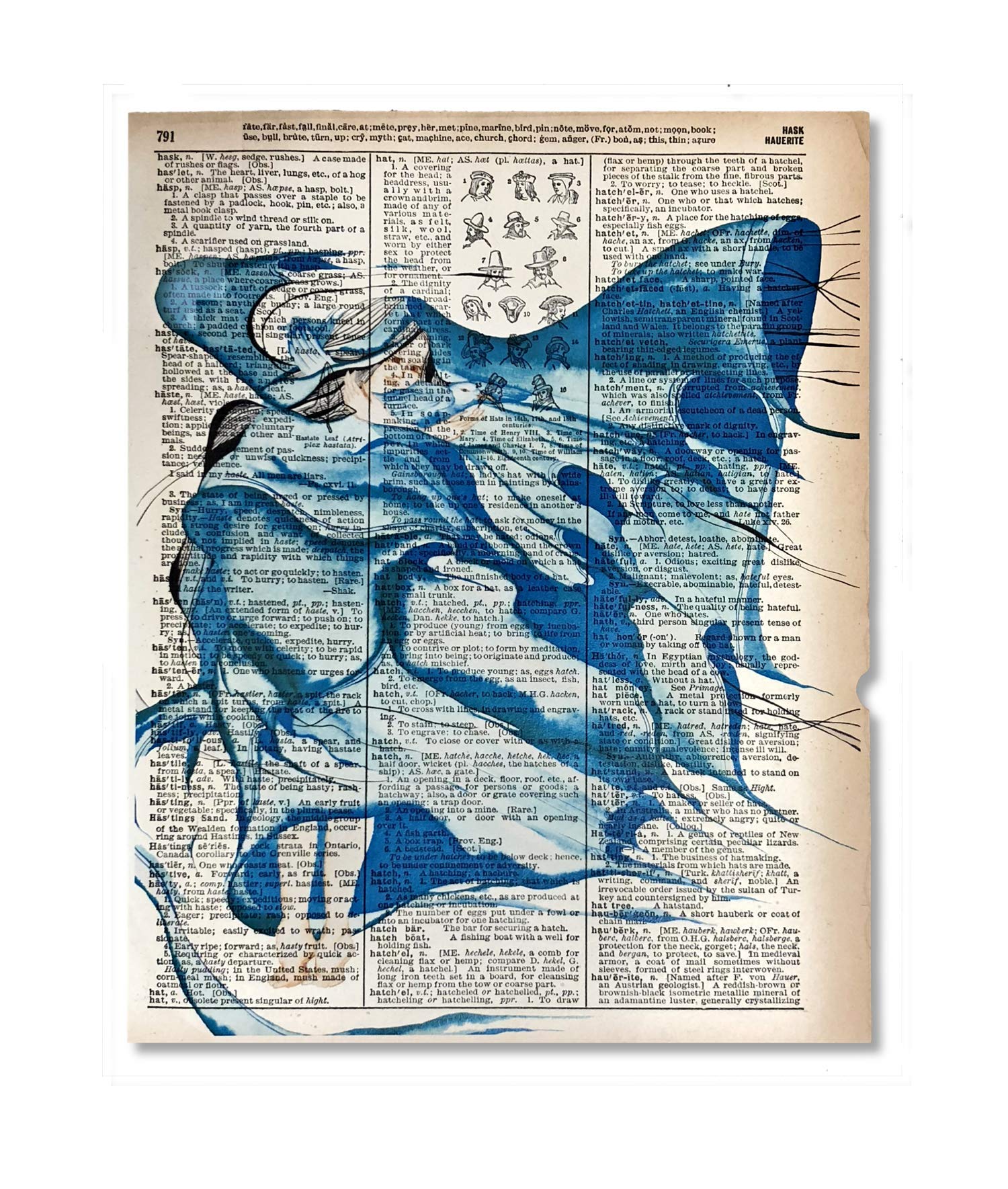 Expressions of Dove Upcycled Vintage Dictionary Art Print 8x10 UNFRAMED Love Collection