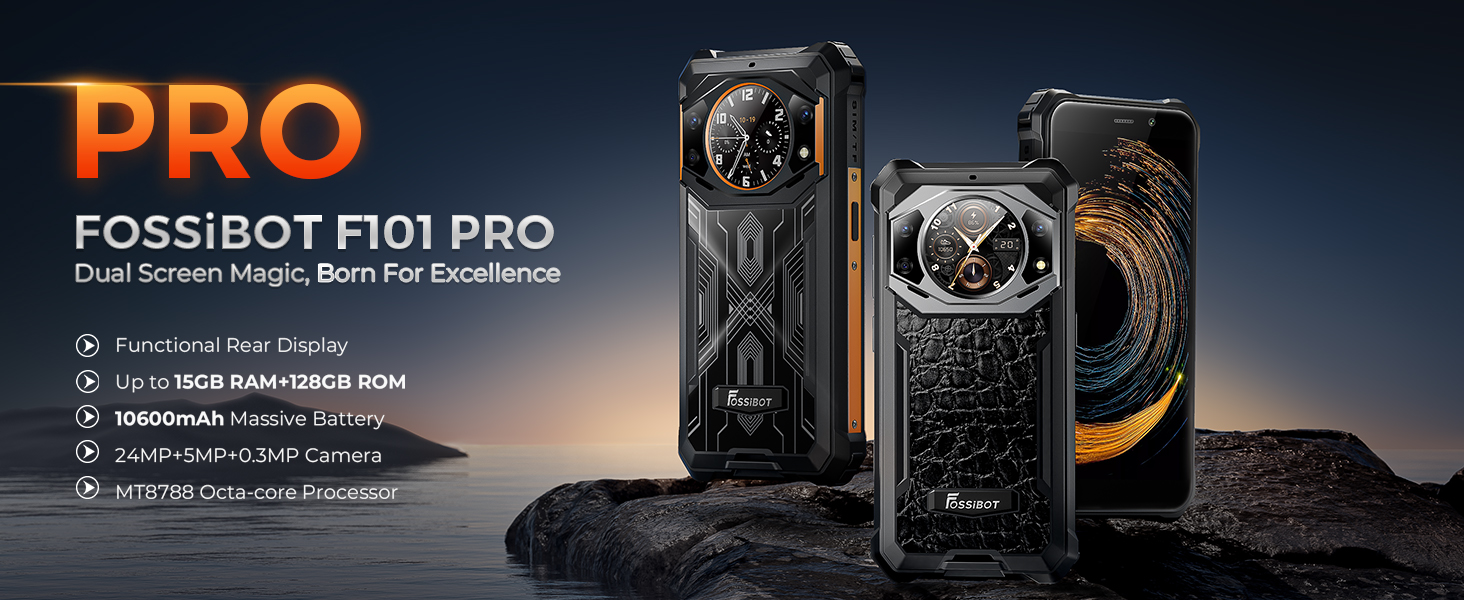 Amazon.com: FOSSIBOT F101 Pro Rugged Phone Unlocked(2026), Dual