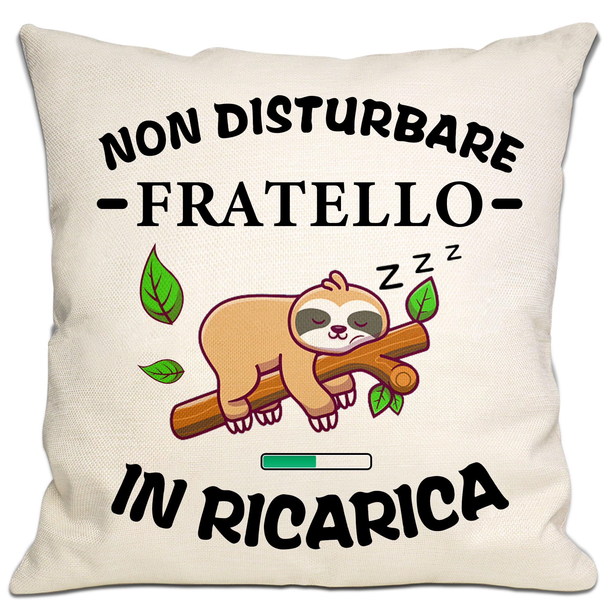 Bommex Divertente copricuscino con tasche per fratello da sorella Fratello Copricuscino bifacciale per fratello Regalo di compleanno Regalo di Natale (fratello)