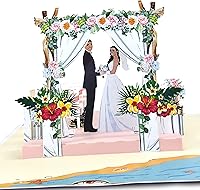 Vista 2 de Tarjeta desplegable de boda en la playa, una combinación hecha en el paraíso tarjeta de boda desplegable