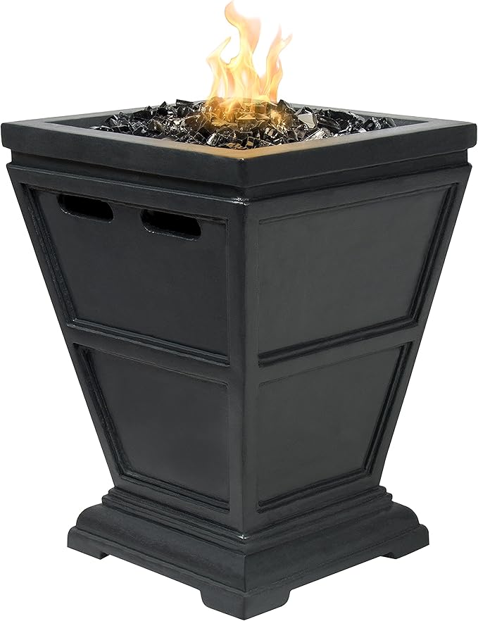 Best Choice Products Patio Outdoor Tabletop Fire Bowl Firepit With Glass Rock And