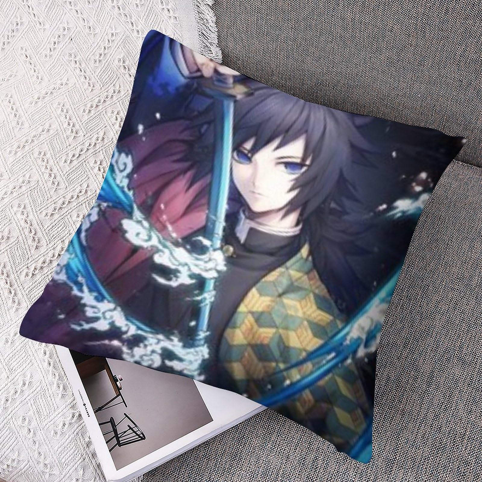 Amazon｜あいのにじょ 鬼滅の刃 冨岡義勇 (9) 抱き枕カバー クッション