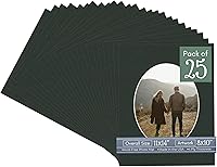 Vista 125 de CountryArtHouse Marco ovalado de 11 x 14 pulgadas, sin ácido, con núcleo blanco, corte biselado para fotos de 8 x 10 pulgadas, se adapta a marcos