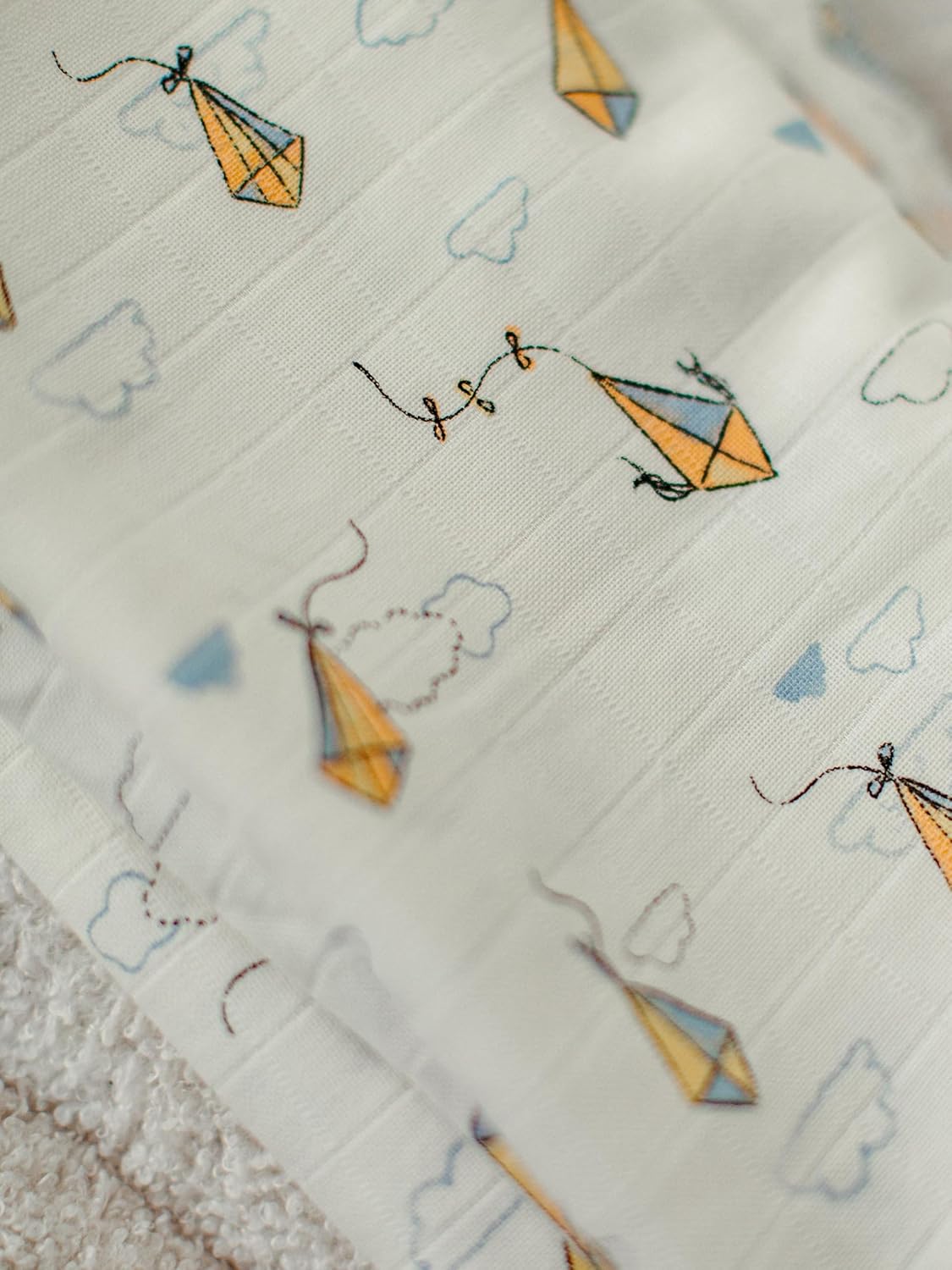 Under the Nile Muslin Swaddle Blanket - Kites - Organic Cotton