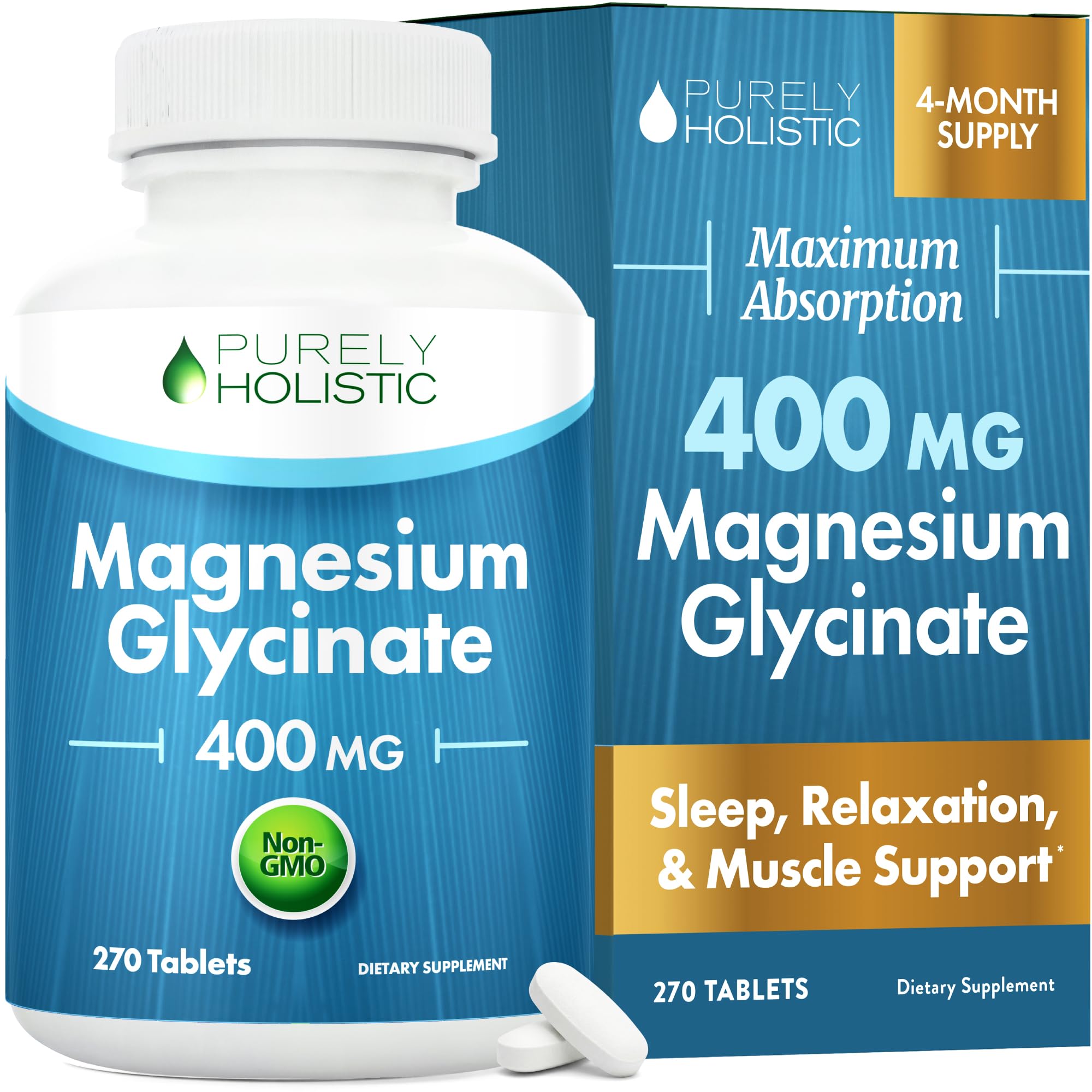 Purely Holistic Magnesium Glycinate 400mg