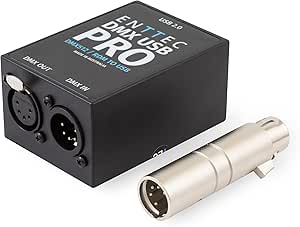 Enttec DMX USB Pro 70304 Lighting Interface &amp; SIRS-E 70029 5P Male to 3P Female Connector (Adapter) - Bundle …