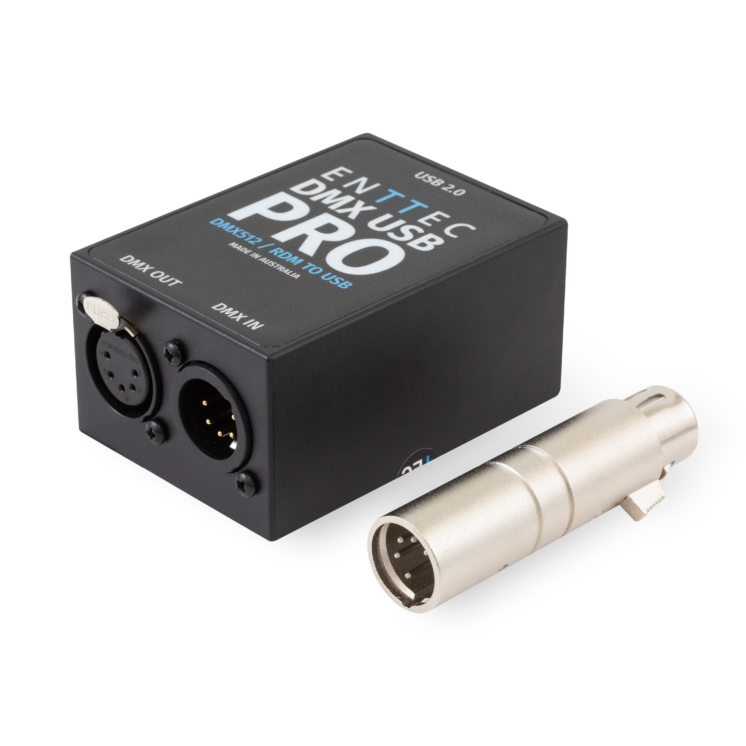 Enttec DMX USB Pro 70304 Lighting Interface & 70029 5P Male to 3P Female Connector (Adapter) - Bundle