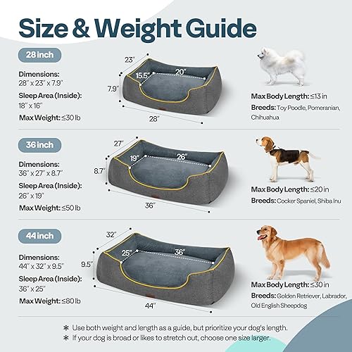 Miniatura 7 de Cama ortopédica para perros de gran tamaño con funda extraíble lavable, forro impermeable y base antideslizante, sofá para perros con acolchado