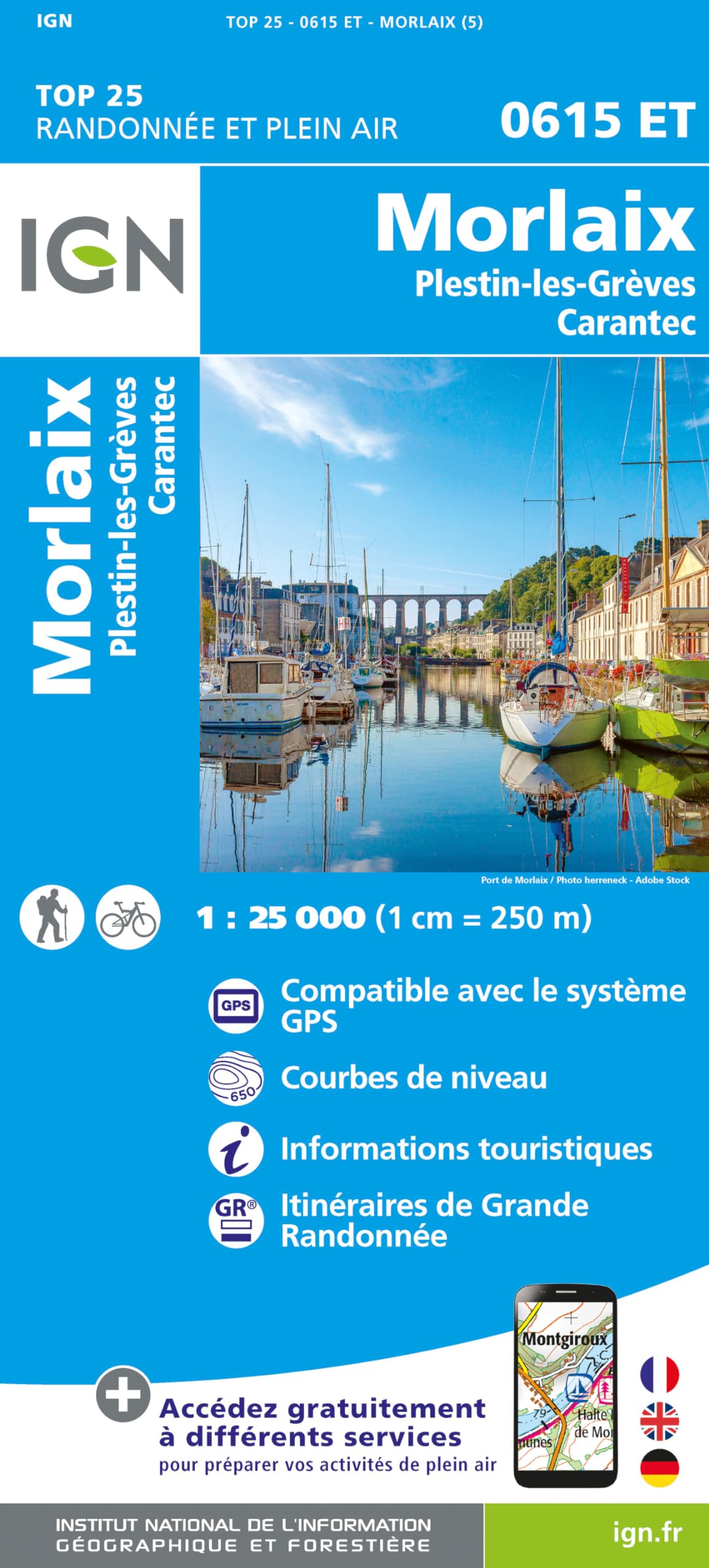Morlaix / Plestin-les-Grèves / Carantec (0615ET): 1:25000 (TOP 25)