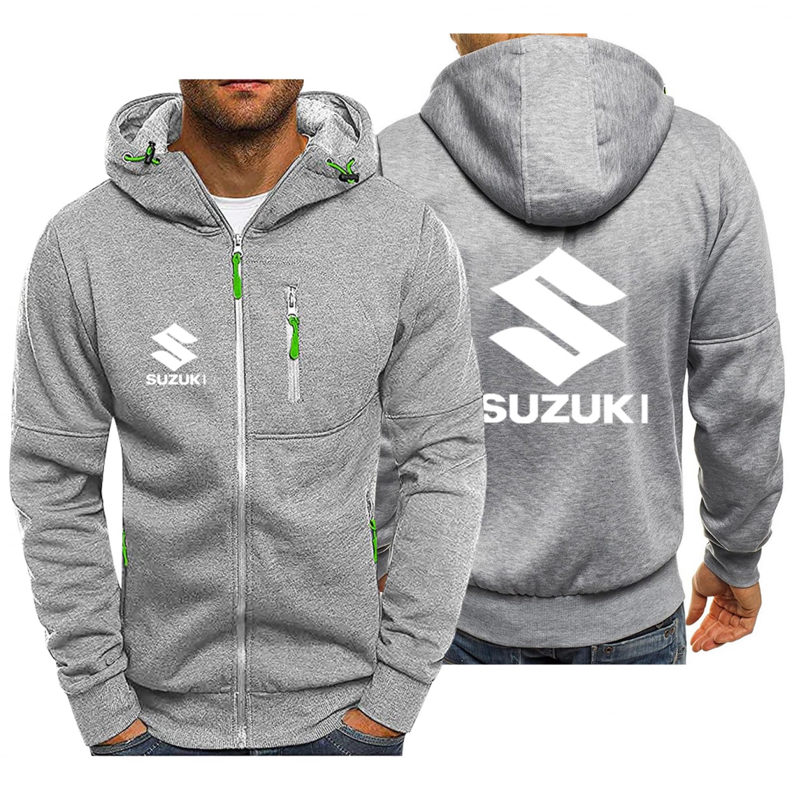Ferne Zip Up Hoodies for Men SU. ZU. KI, Mens Sweatshirts with Hood, Durable Casual Wear for Outdoor Sports