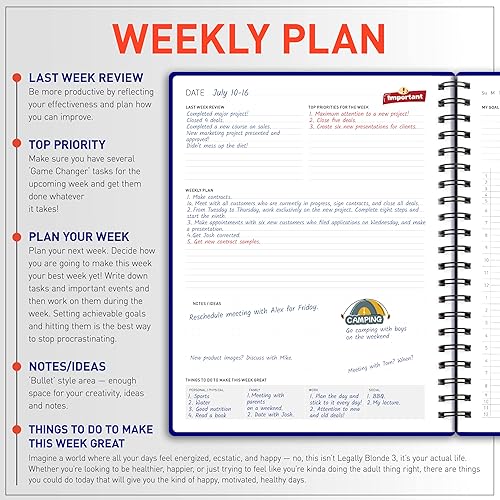 Miniatura 3 de Agenda diaria  Agenda profesional de objetivos, calendario y diario de gratitud para aumentar la productividad, gestión del tiempo y felicidad