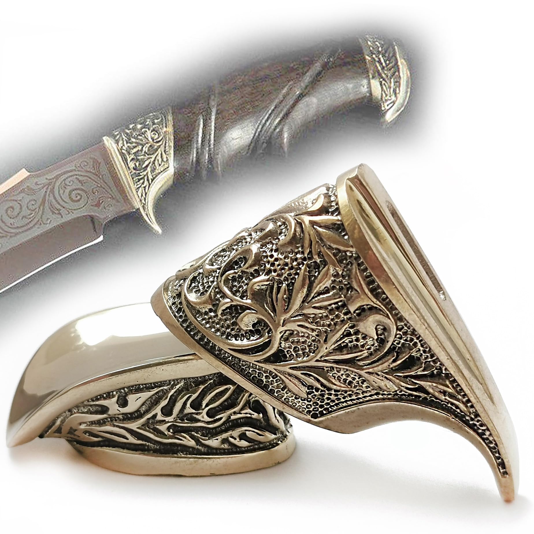 Messerschutz Aus Messing 4mm - Fingerschutz Für DIY Messerbau