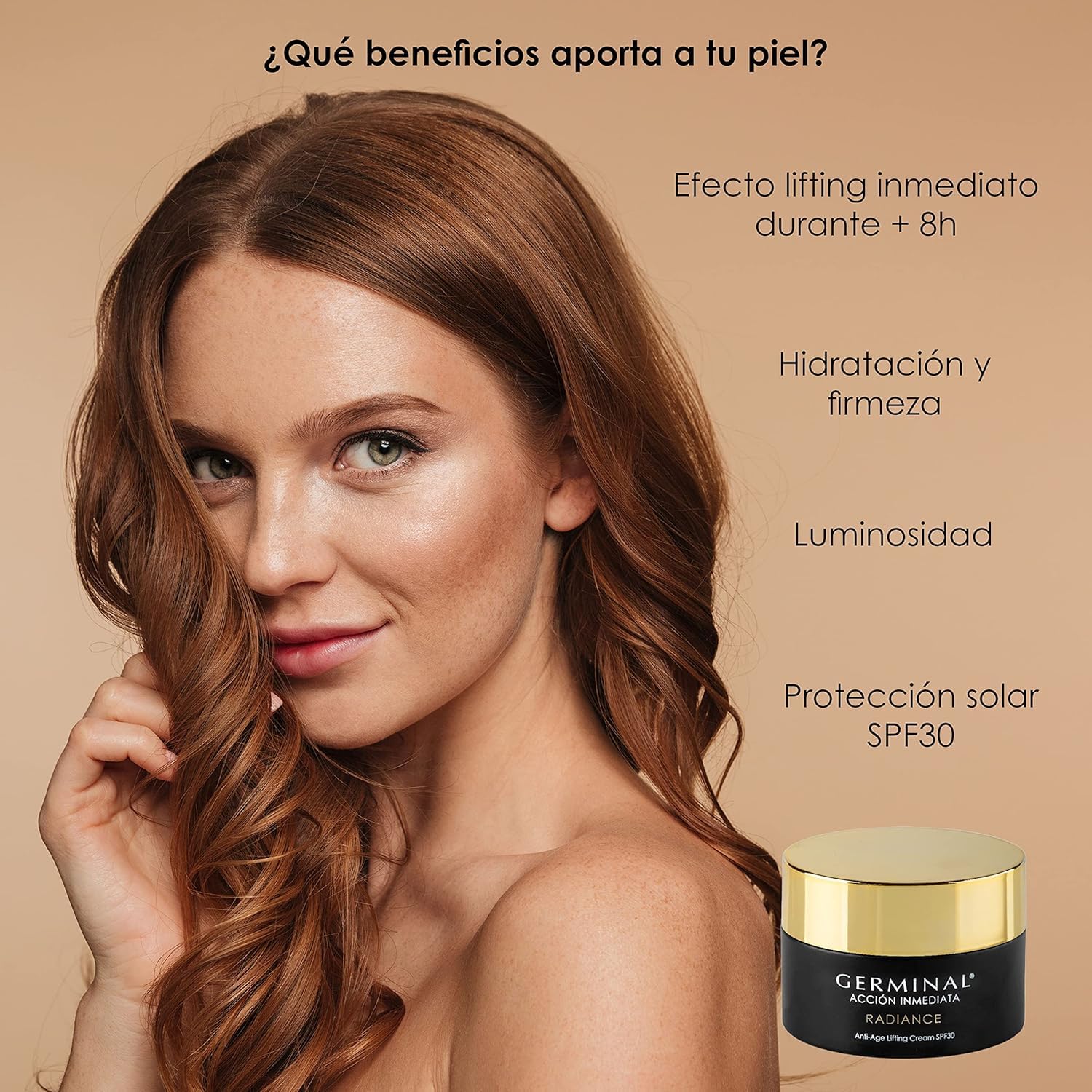 Germinal Radiance - Crema Antiedad con Efecto Lifting | Crema Facial Antiarrugas | Acción Inmediata | Nutritiva y Reafirmante | Pieles Maduras | 50 ml