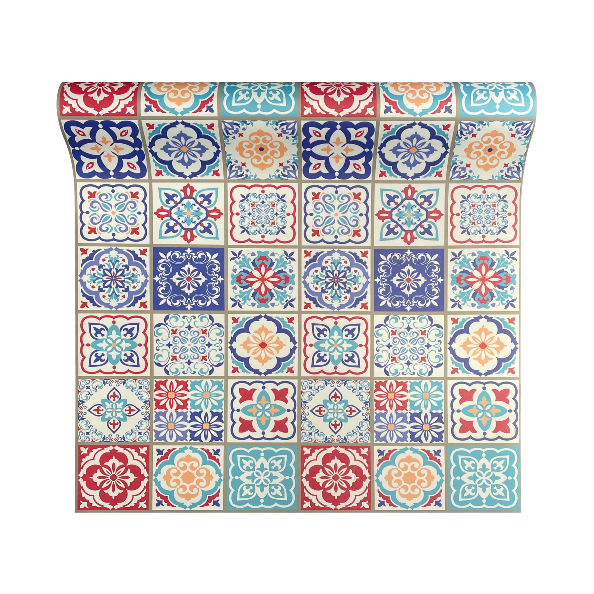 IlGruppone Tappeto Passatoia Cucina Antiscivolo Larghezza Maxi 100 Cm Antimacchia Multiuso Corridoio Soggiorno Lavabile Ingresso Camera - Mattonella - 100x250cm