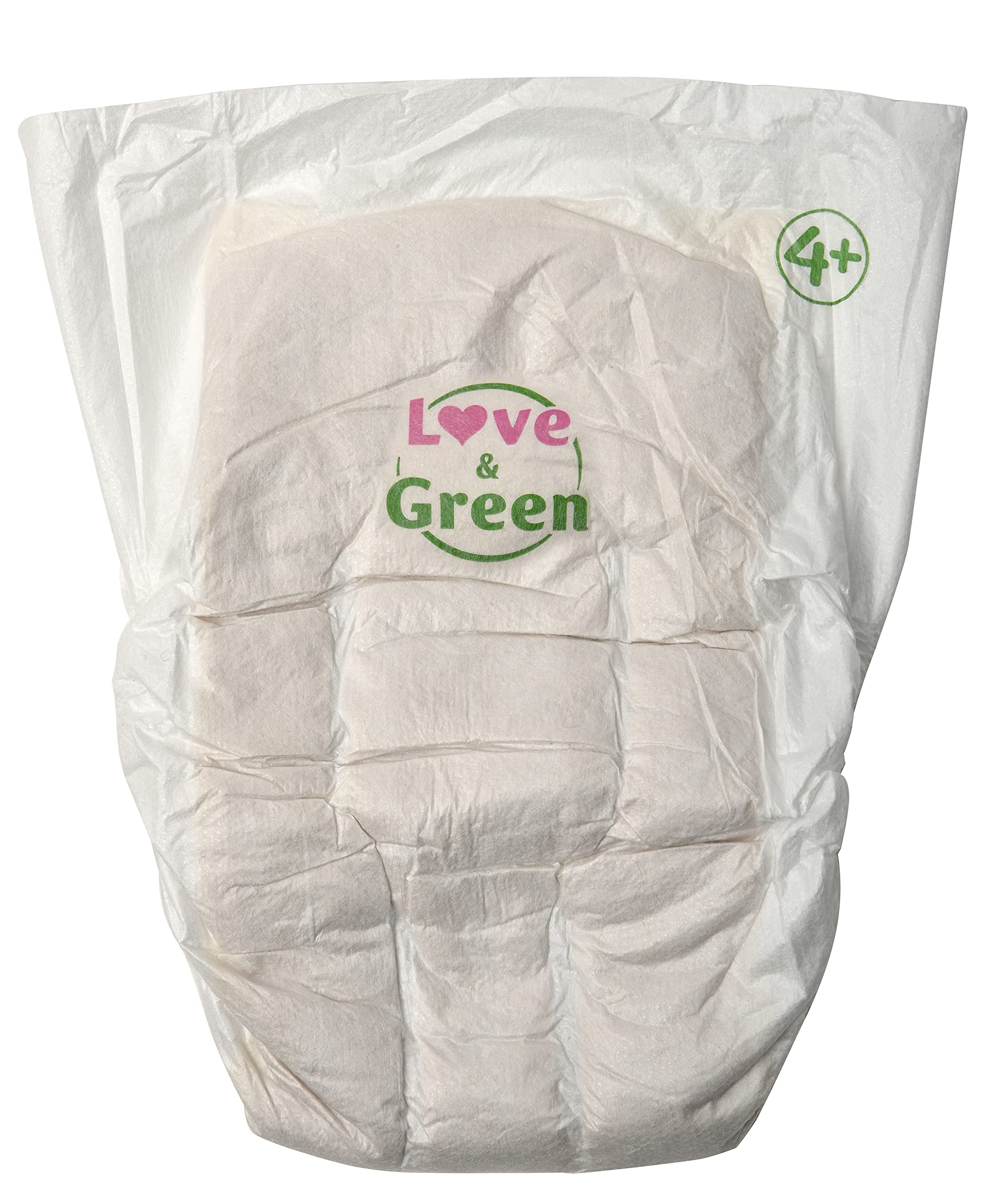 Love & Green Pure Nature Pack 210 ekologicznych pieluch niewybielonych T4+ x 35 (9-20 kg)
