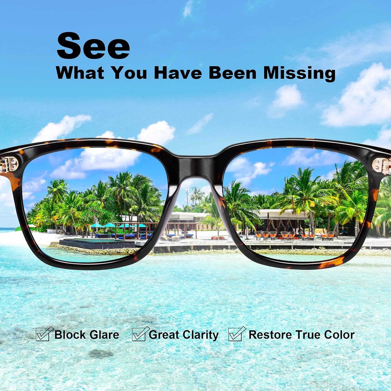 Miniatura 6 de Carfia Gafas de sol polarizadas para hombre, protección UV400, para conducir, pesca, senderismo, golf, deportes al aire libre