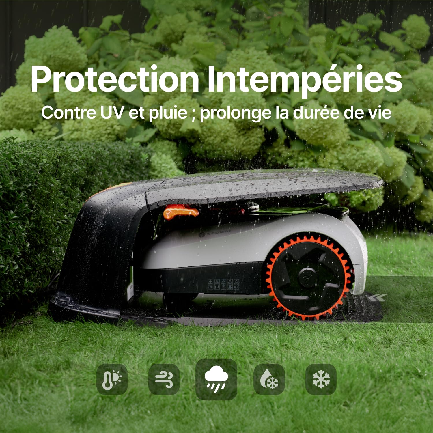 Segway Navimow Garage M, Garage Pliable pour Tondeuse Robot, sans Blocage de Signal, Protection Contre Le Soleil et la Pluie, Compatible Navimow i208 LiDAR, i215 LiDAR, i220 LiDAR, H2 et Les Séries H