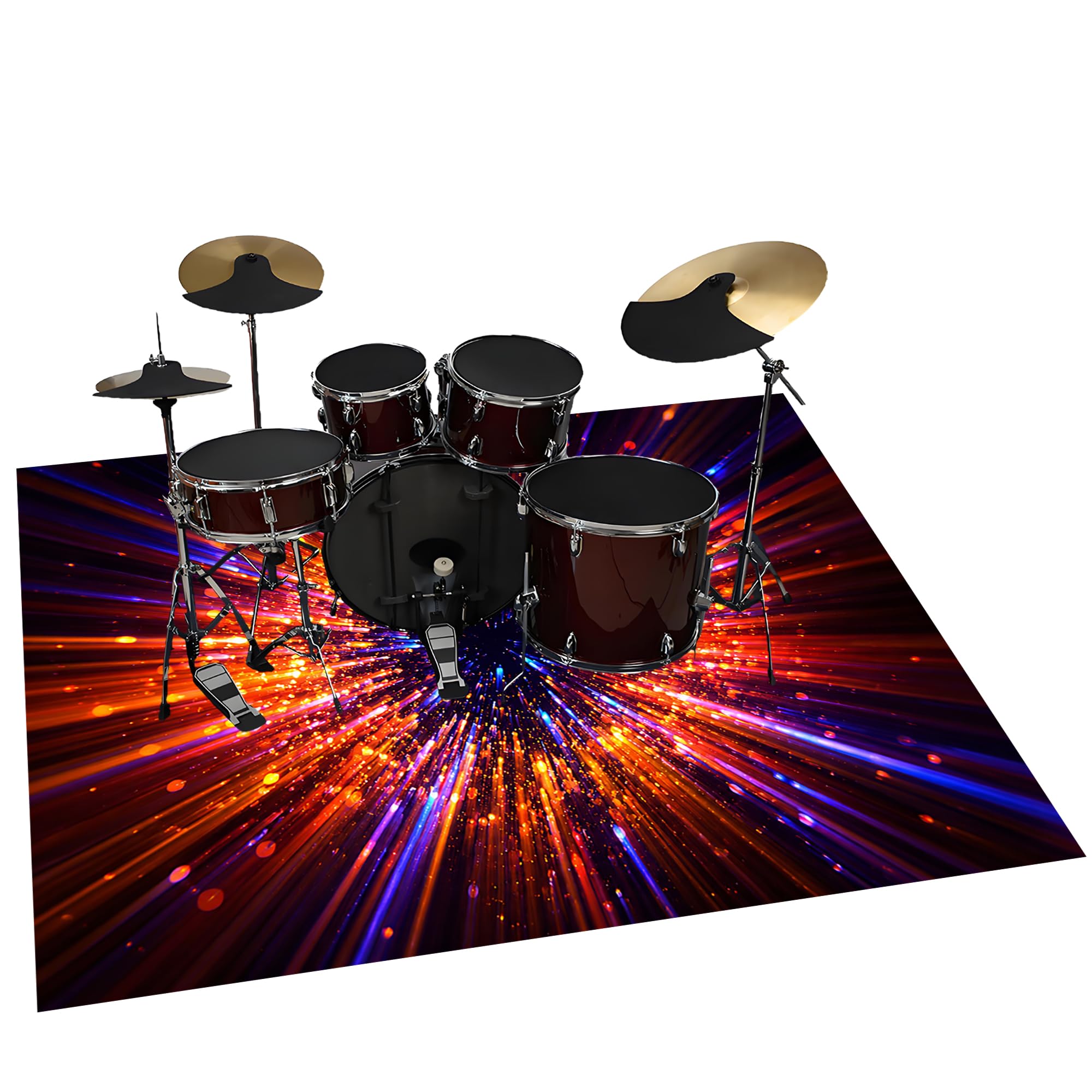 Tappeto Tamburo Tappetino per Batteria Tappeto Insonorizzato 230 x 180 cm | Antiscivolo, Tappeto per Percussioni, Tappeti per Batterie Elettroniche Rullante Acustica Snare Drum Grancassa Strumenti