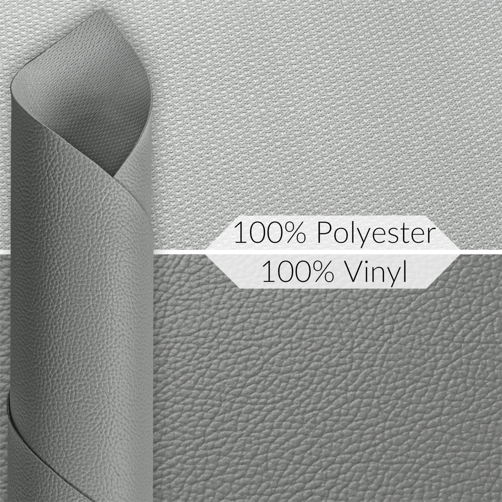 Kunstleder Lederimitat Lederstoff Polsterstoff Nappaprägung Texturiert Meterware Bezugsstoff Dunkelgrau 300x140cm
