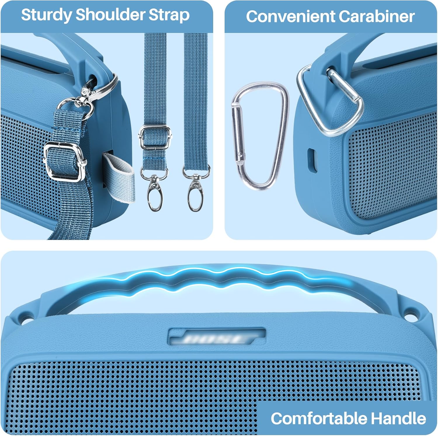 2nd Gen Silicone Cover Compatible with Bose SoundLink Flex 2nd Gen/Bose SoundLink Flex Portable Speaker (Blue Dusk Cover) - Image 5