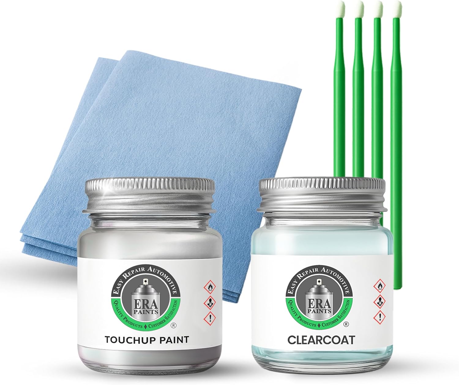 ERA Paints - A72 - Cashmere Silver Metallic for BMW Exact OEM Color Match Automotive Touch Up Paint for Cars - Scratch & Chip Repair for Metal & Plastic - Essential Kit - Made in USA