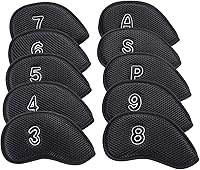 Vista 2 de 10 unids/pack nuevo Meshy Golf Iron Covers Set Golf Club Head Cover Fit Most Irons