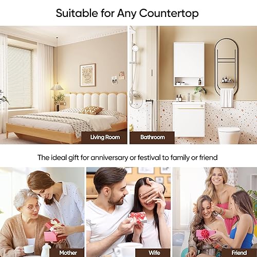 Vista 33 de Awenia Organizador de maquillaje giratorio de 360 grados, almacenamiento ajustable de maquillaje, 7 bandejas de gran capacidad, unidad