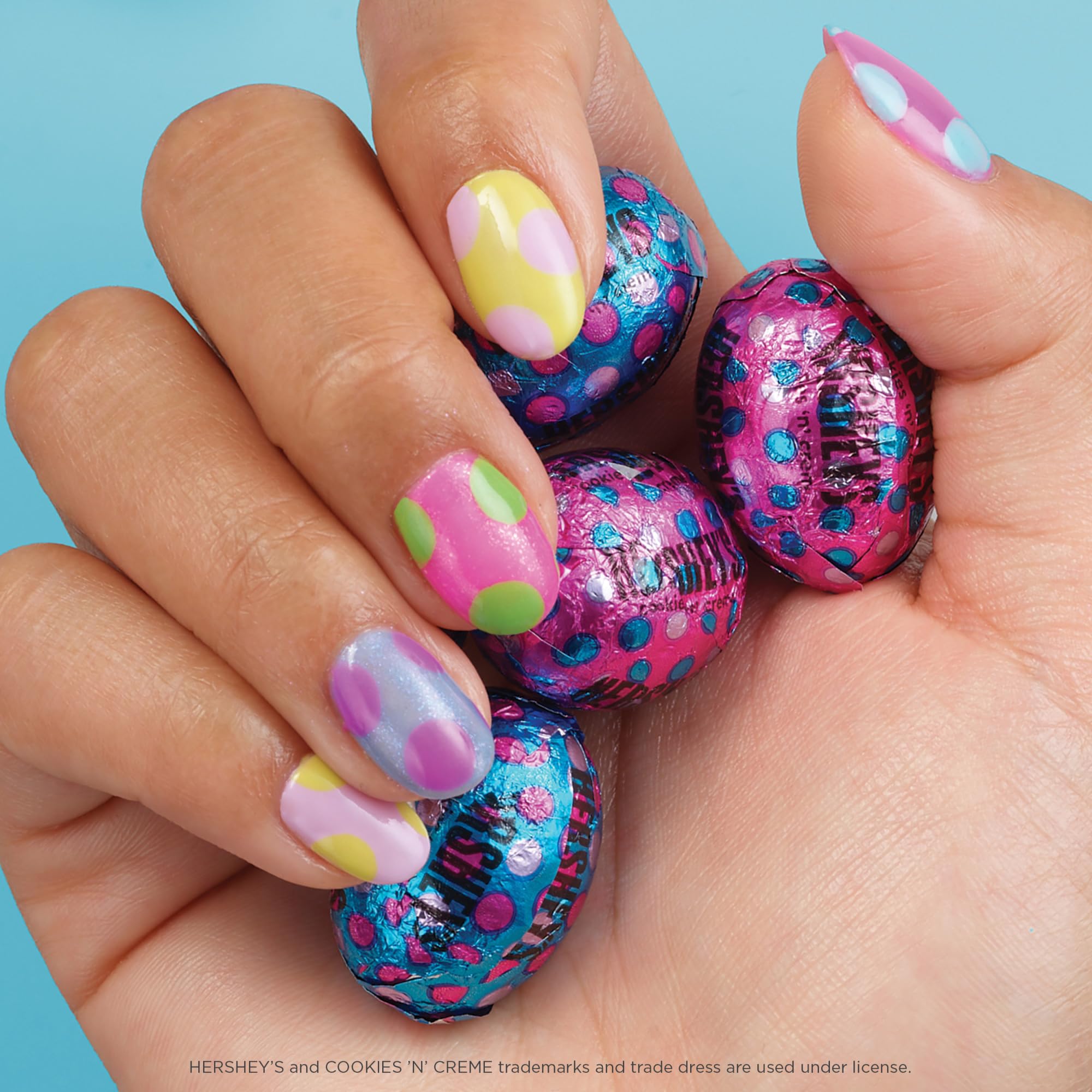 Sally Hansen Insta-Dri X Hershey's Cookies 'n' Creme Eggs Nail