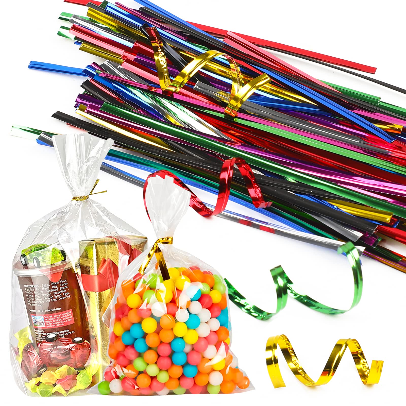 Amazon.co.jp: KIMOBER ツイストタイ 4000個 8色 プラスチック 4.7