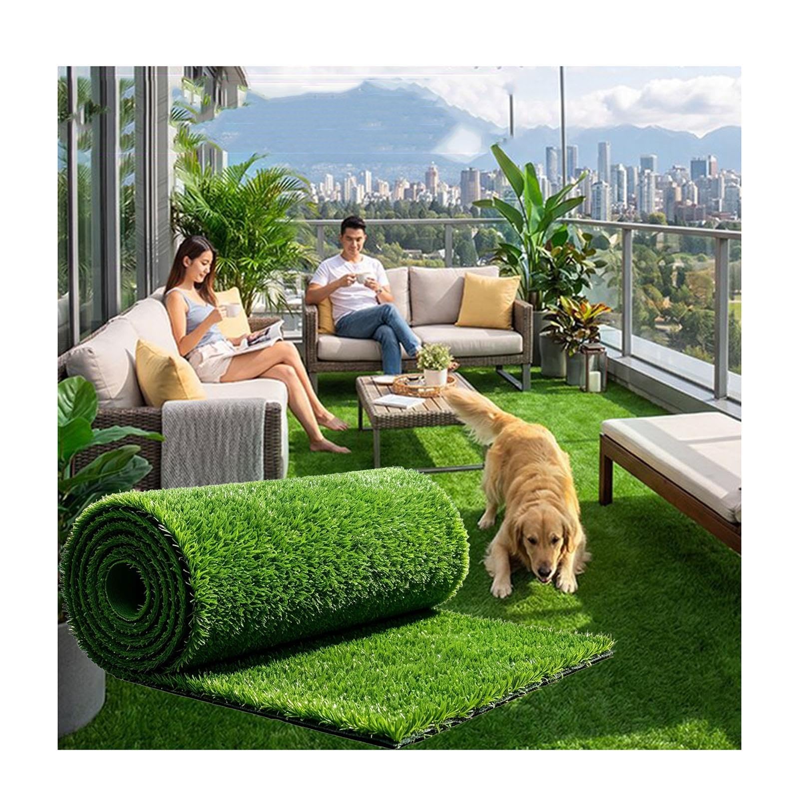 Césped Seguro Ignífugo para Patio Paisaje Exterior