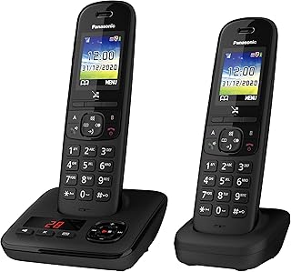 Panasonic KX-TGH722EB Digital Cordless Telephone with Automated Call Block, Enhanced Volume and Answering Machine