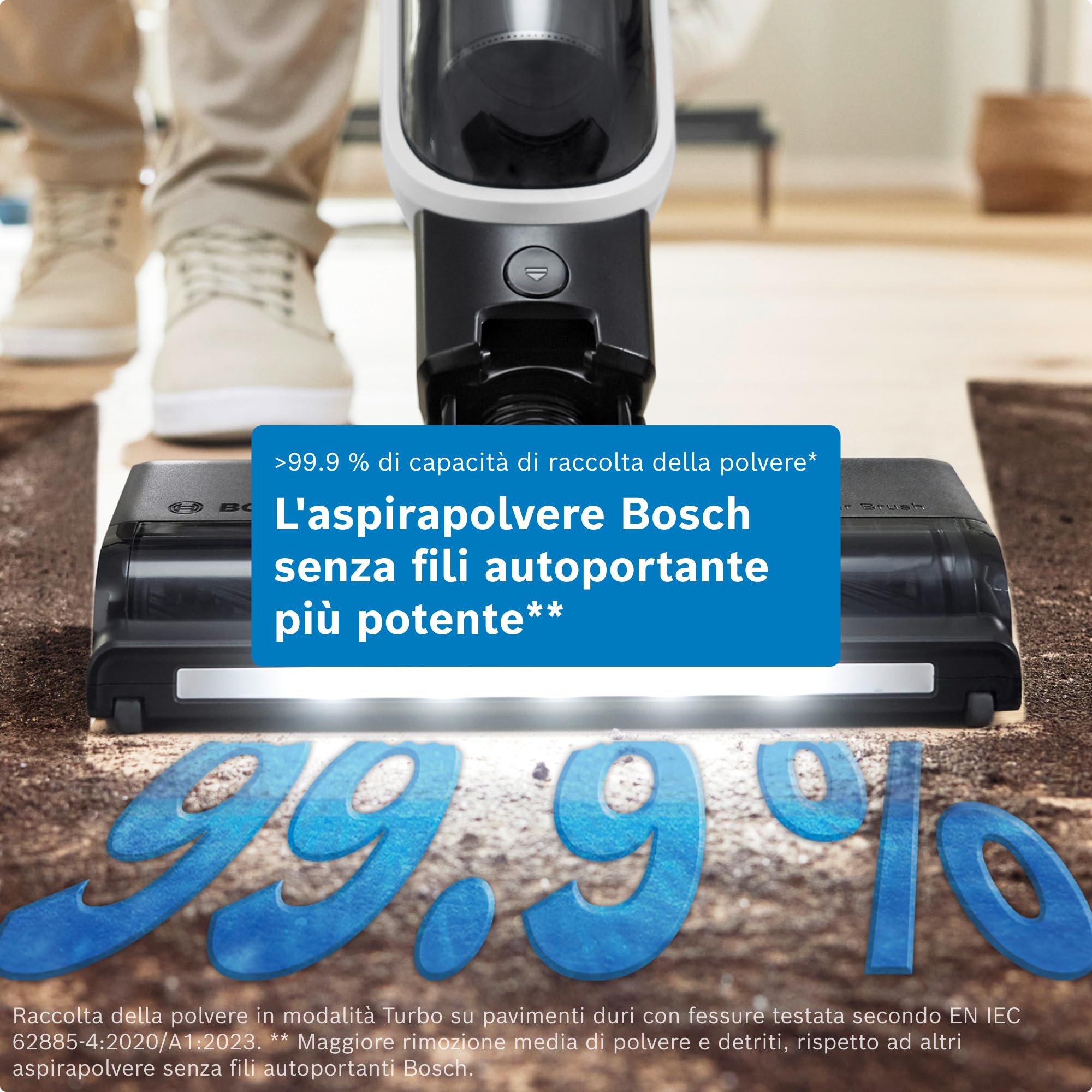 Bosch BKH4WN28 Aspirapolvere e Aspirabriciole 2in1, Luci LED, Bianco