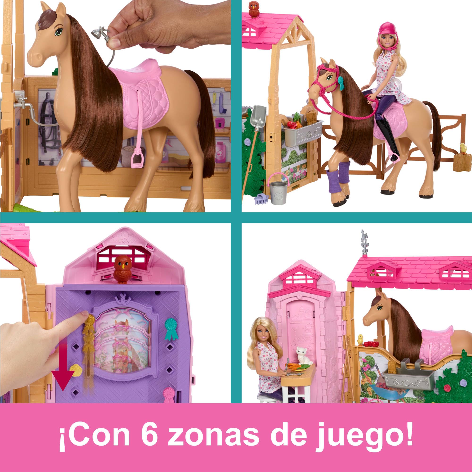 Barbie Mysteries The Great Horse Chase, muñeca y caballo