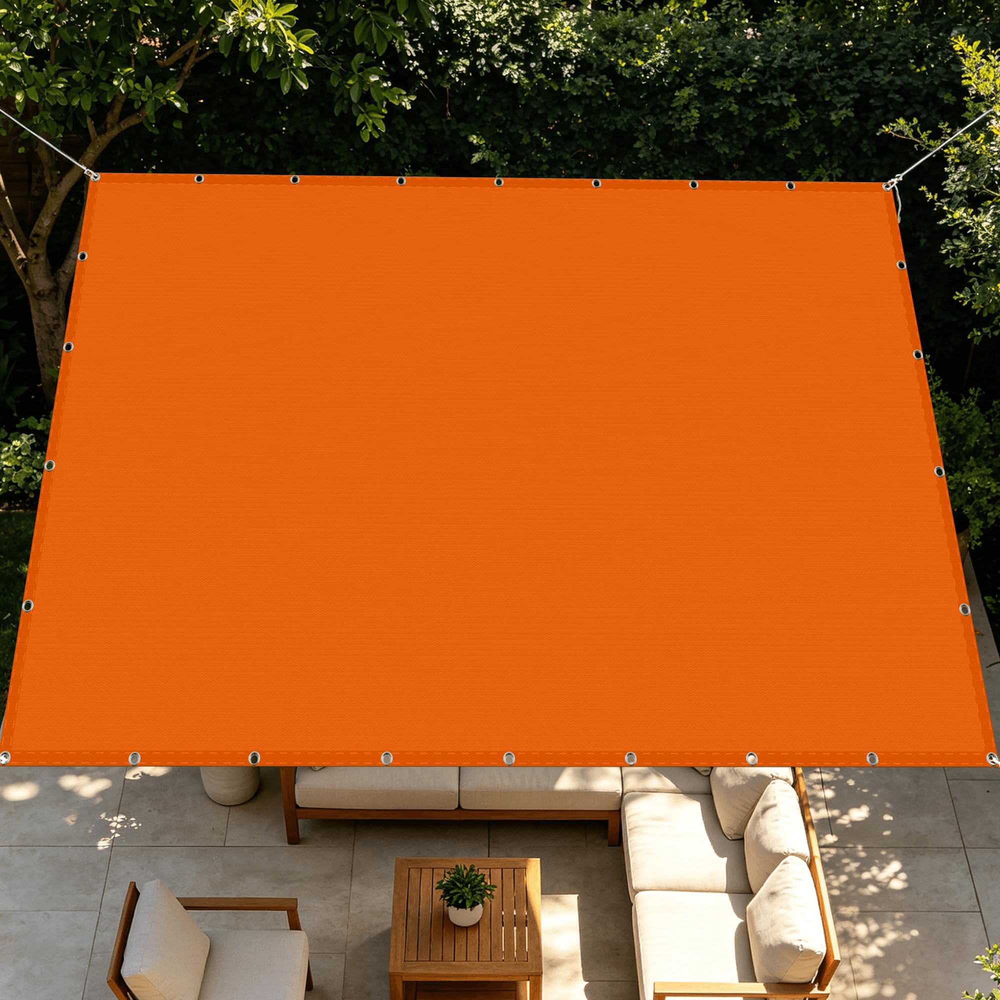 Voile d'ombrage résistant à l'eau et aux rafales de vent bâche terrasse 280x320