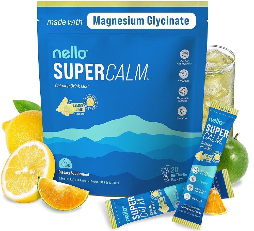 Amazon.com: Nello Supercalm Drink Mix - Ashwagandha KSM 66