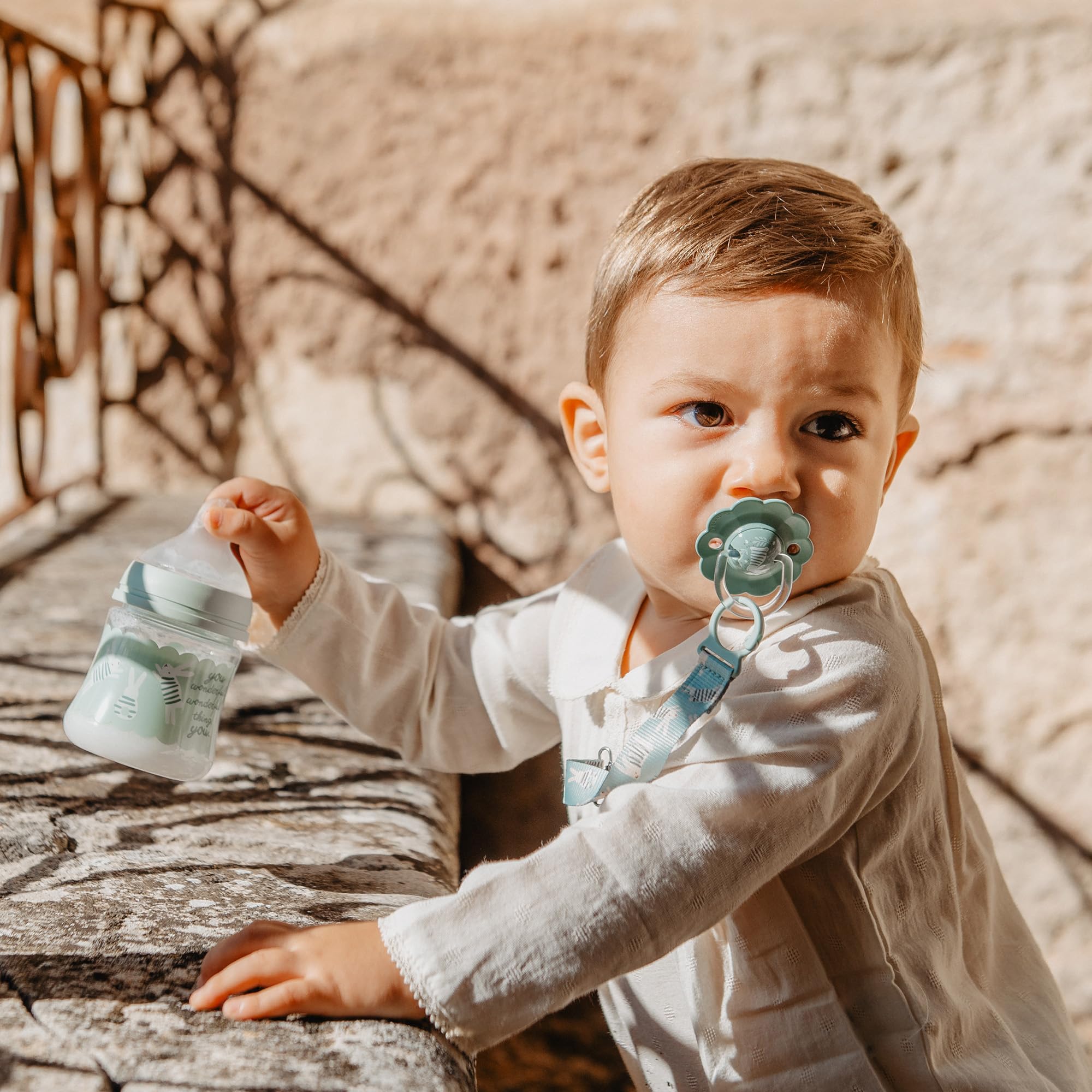 Suavinex, Chupete Bebés 0/6 Meses y Recién Nacidos, Tetina Fisiológica de Silicona SX Pro, Simétrica, Plana y Flexible, Respeta el Desarrollo Bucodental, Forma Redonda con Anilla, Wonder Azul Liso — view 2