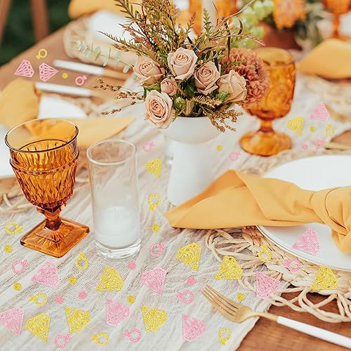 Miniatura 2 de 200 anillos de diamantes de confeti para boda, compromiso, mesa, confeti, decoración de fiesta, despedida de soltera, fiesta de compromiso,