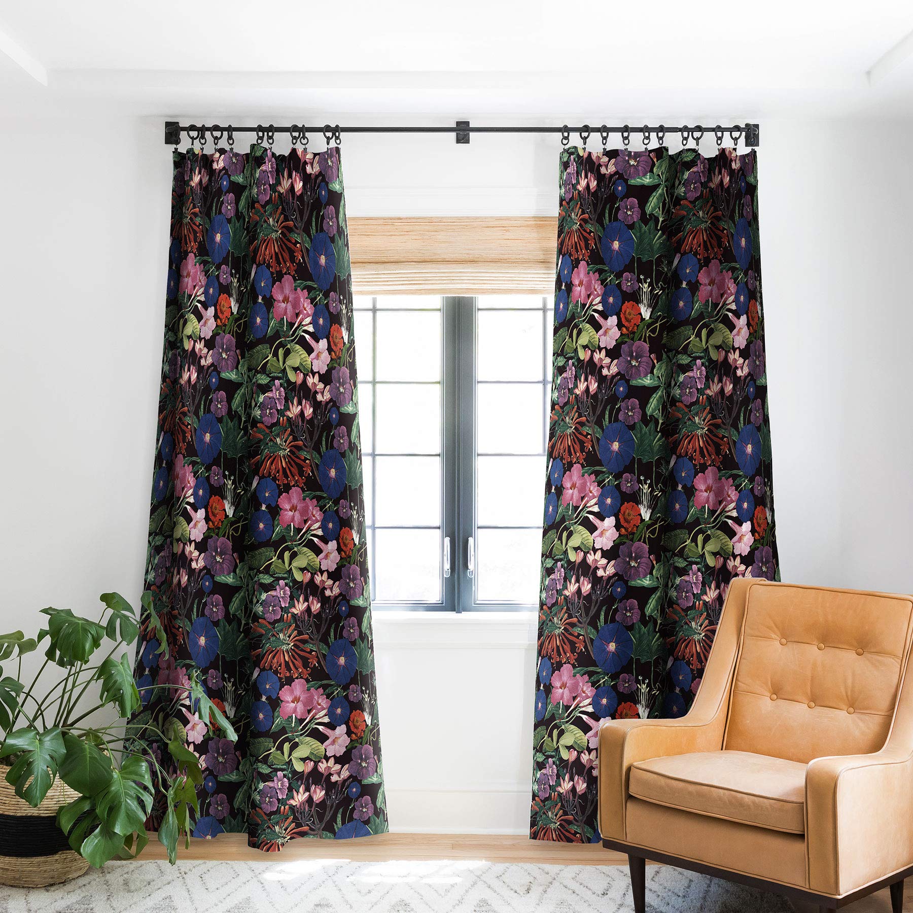 Deny DesignsCayenablanca Floral Symphony Blackout Window Curtain, 50" x 84",65826-bowc01
