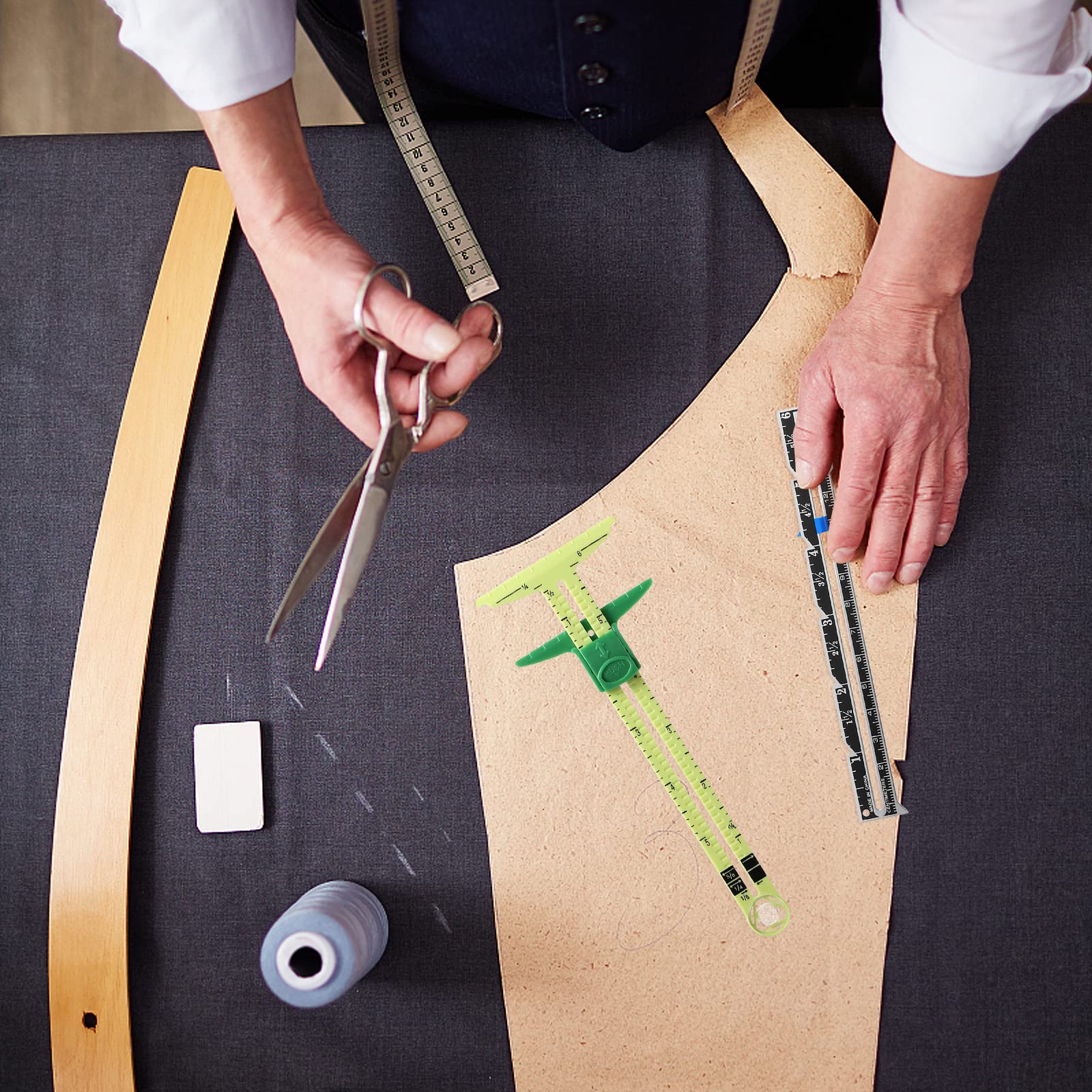 Lot De 3 Kits De Couture Avec Jauge De Couture, Jauge De Couture