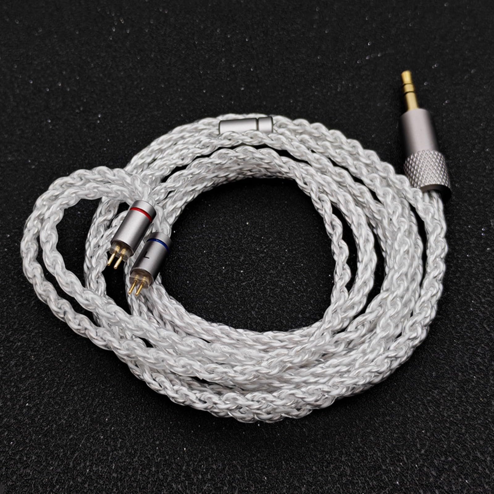 Cable de auriculares tipo C 3 en 1 con conectores de 44 mm y 35 mm, chapado en plata para cobre cristal, 12 m de longitud para escuchar audiófilos y uso de viaje (3 en 1)